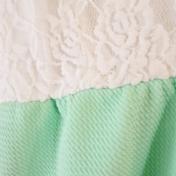 UK2LA Teal and White Laced Romper Size: Small - Picture 4 of 16